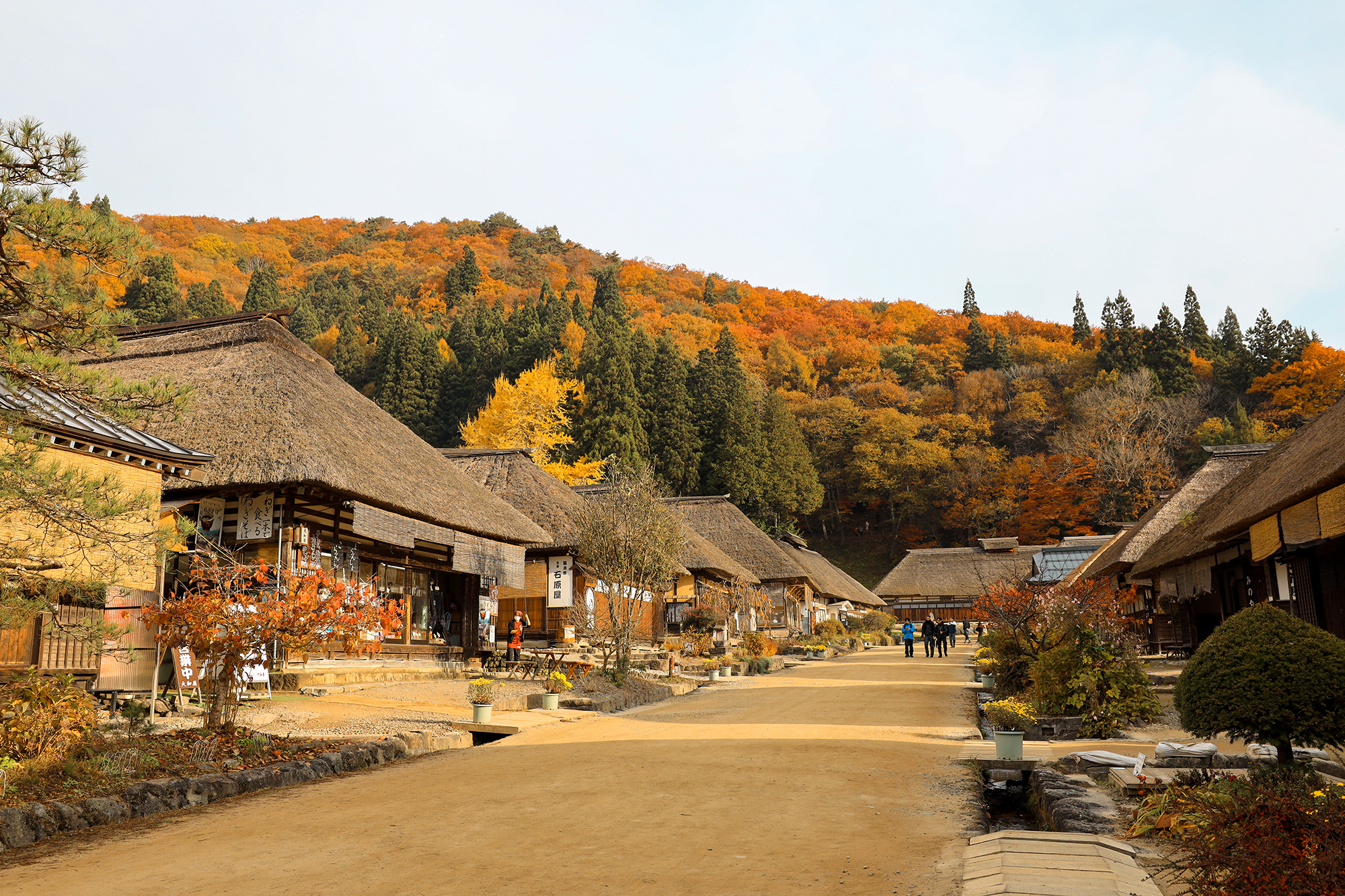 2024 大内宿の紅葉情報