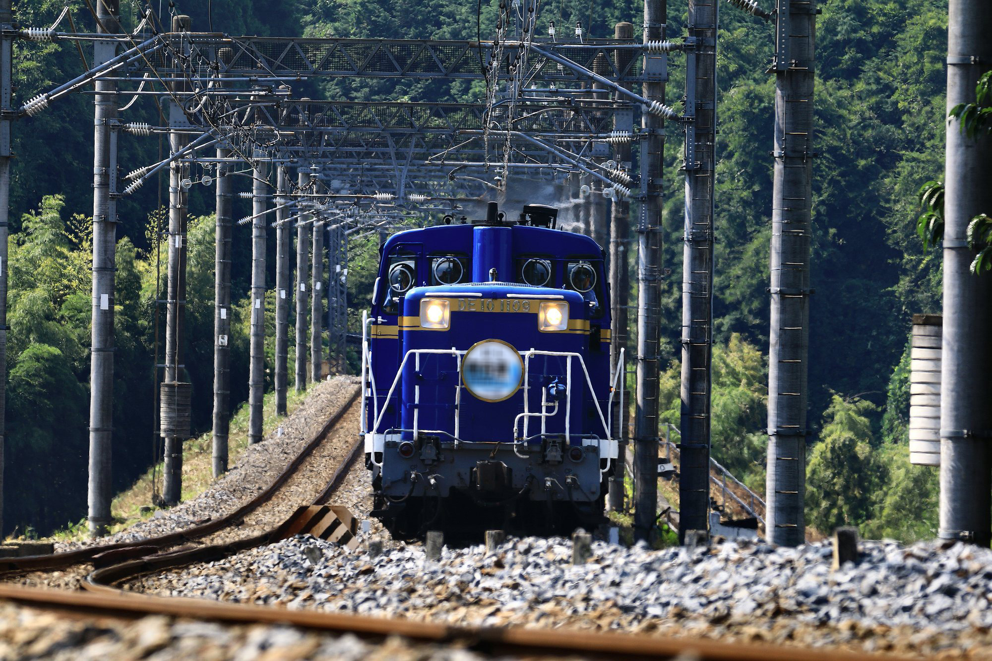 線路を走るDL大樹「土津」